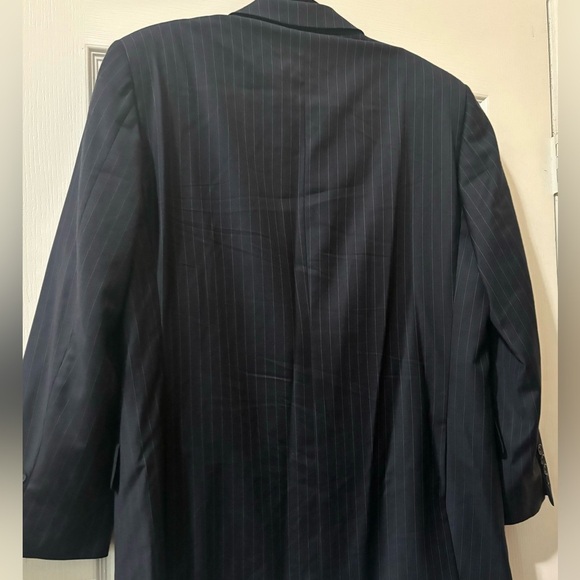 John W. Nordstrom Classic Navy Pinstripe Men's Blazer - Picture 3 of 3